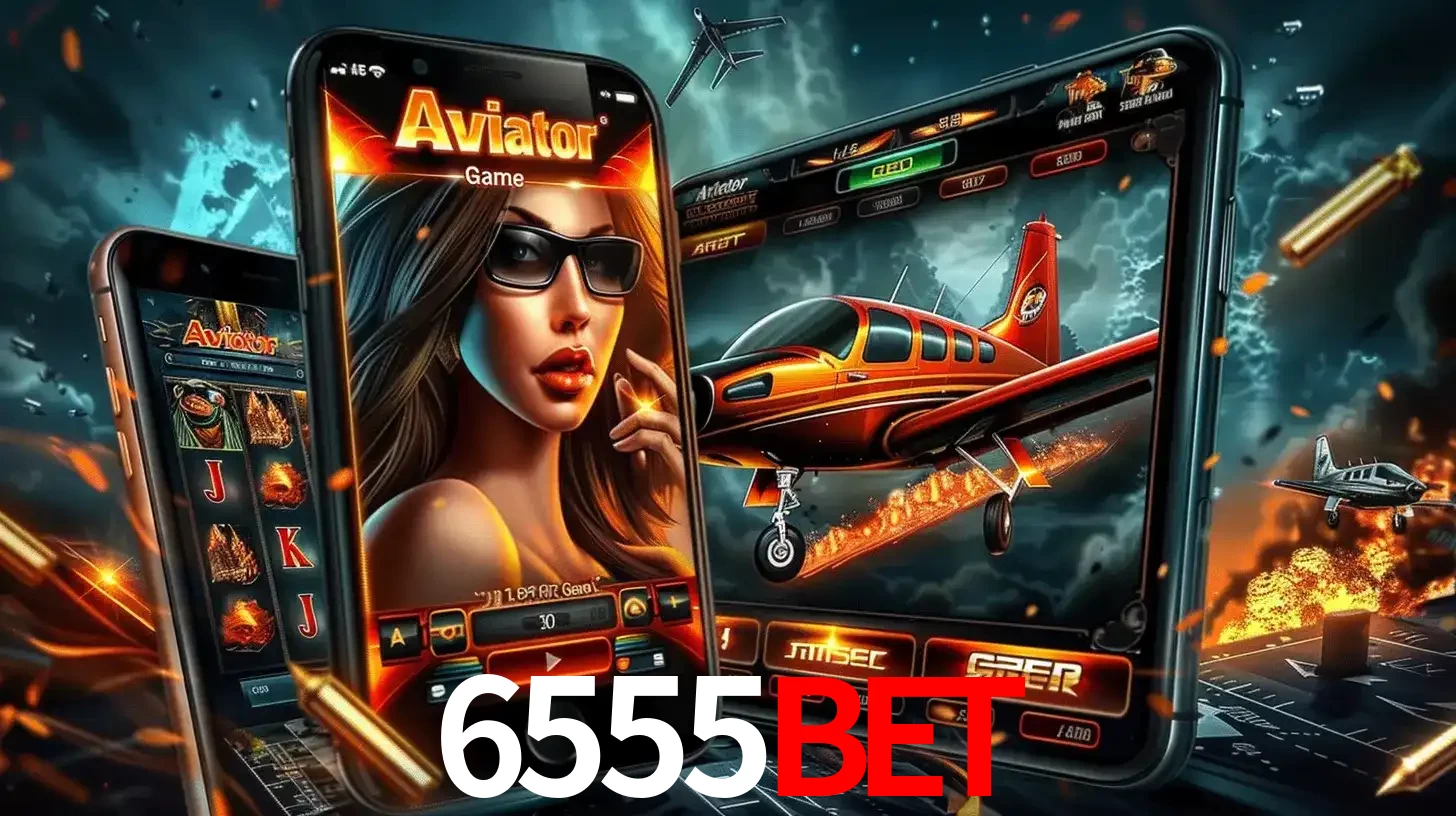 O popular jogo de apostas Aviator exibido em vários celulares e tablets, mostrando a interface emocionante e a ação de voo disponíveis para jogar agora no 6555bet.